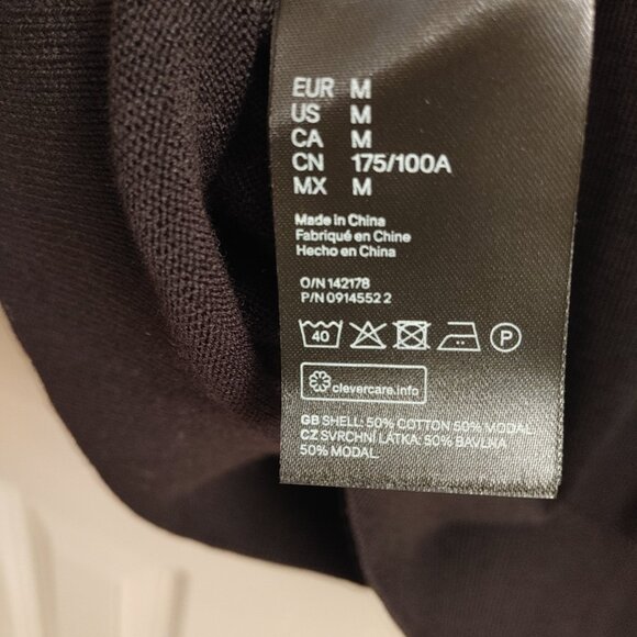 NWT MEN'S H&M BLACK FINE KNIT MOCK NECK SWEATER - Picture 11 of 11